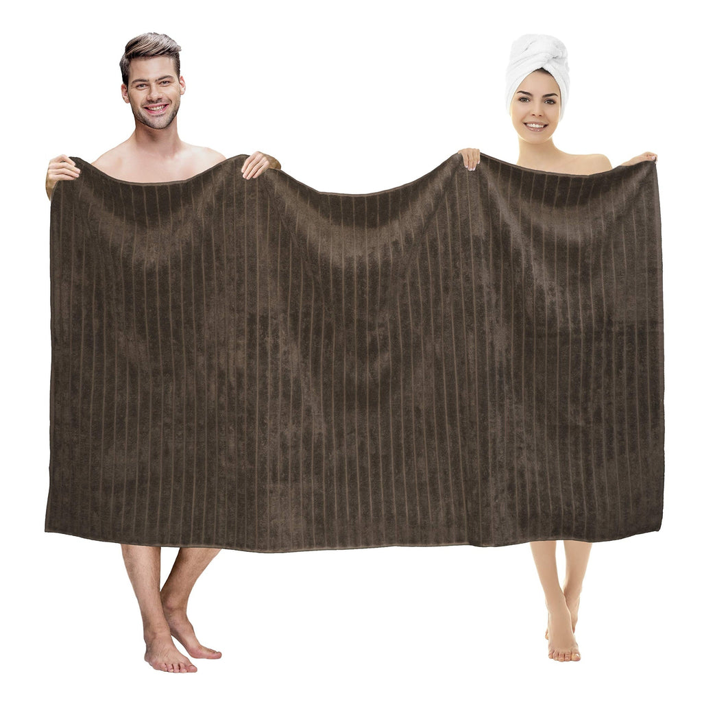 Serviettes turques classiques, ensemble de draps de bain en coton et serviettes côtelées surdimensionnées, ultra-douces et absorbantes, lot de 3 - 40 x 65