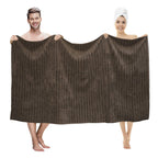 Serviettes turques classiques, ensemble de draps de bain en coton et serviettes côtelées surdimensionnées, ultra-douces et absorbantes, lot de 3 - 40 x 65