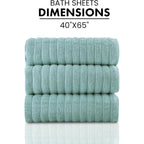Serviettes turques classiques, ensemble de draps de bain en coton et serviettes côtelées surdimensionnées, ultra-douces et absorbantes, lot de 3 - 40 x 65