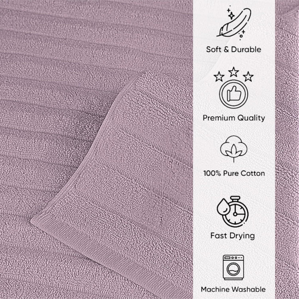 Serviettes turques classiques, ensemble de draps de bain en coton et serviettes côtelées surdimensionnées, ultra-douces et absorbantes, lot de 3 - 40 x 65