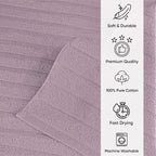 Serviettes turques classiques, ensemble de draps de bain en coton et serviettes côtelées surdimensionnées, ultra-douces et absorbantes, lot de 3 - 40 x 65