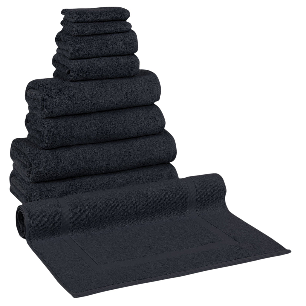 Ensemble de serviettes CTT 100 % coton turc, 8 ou 9 pièces, séchage rapide et absorbant