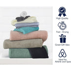 Ensemble de serviettes CTT 100 % coton turc, 8 ou 9 pièces, séchage rapide et absorbant