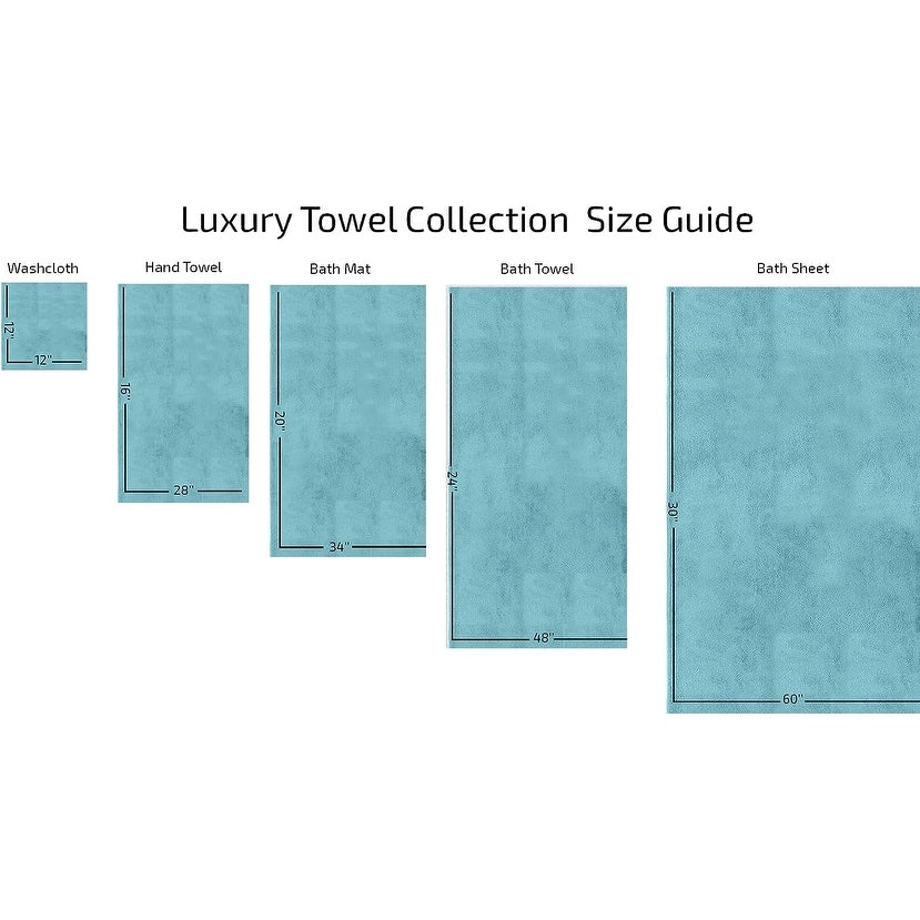 Ensemble de serviettes CTT 100 % coton turc, 8 ou 9 pièces, séchage rapide et absorbant