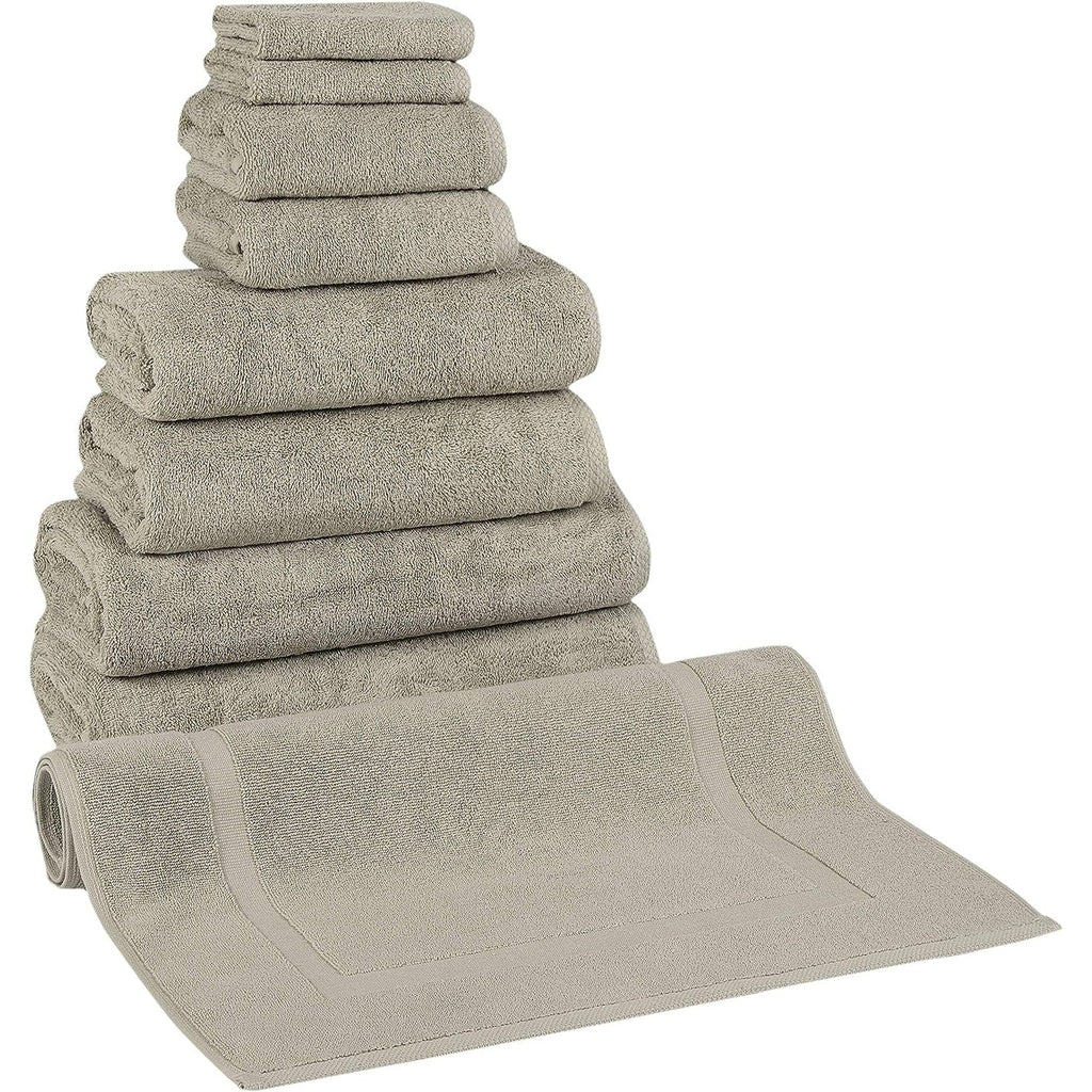 Ensemble de serviettes CTT 100 % coton turc, 8 ou 9 pièces, séchage rapide et absorbant