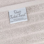 Serviettes turques classiques, ensemble de draps de bain en coton et serviettes côtelées surdimensionnées, ultra-douces et absorbantes, lot de 3 - 40 x 65