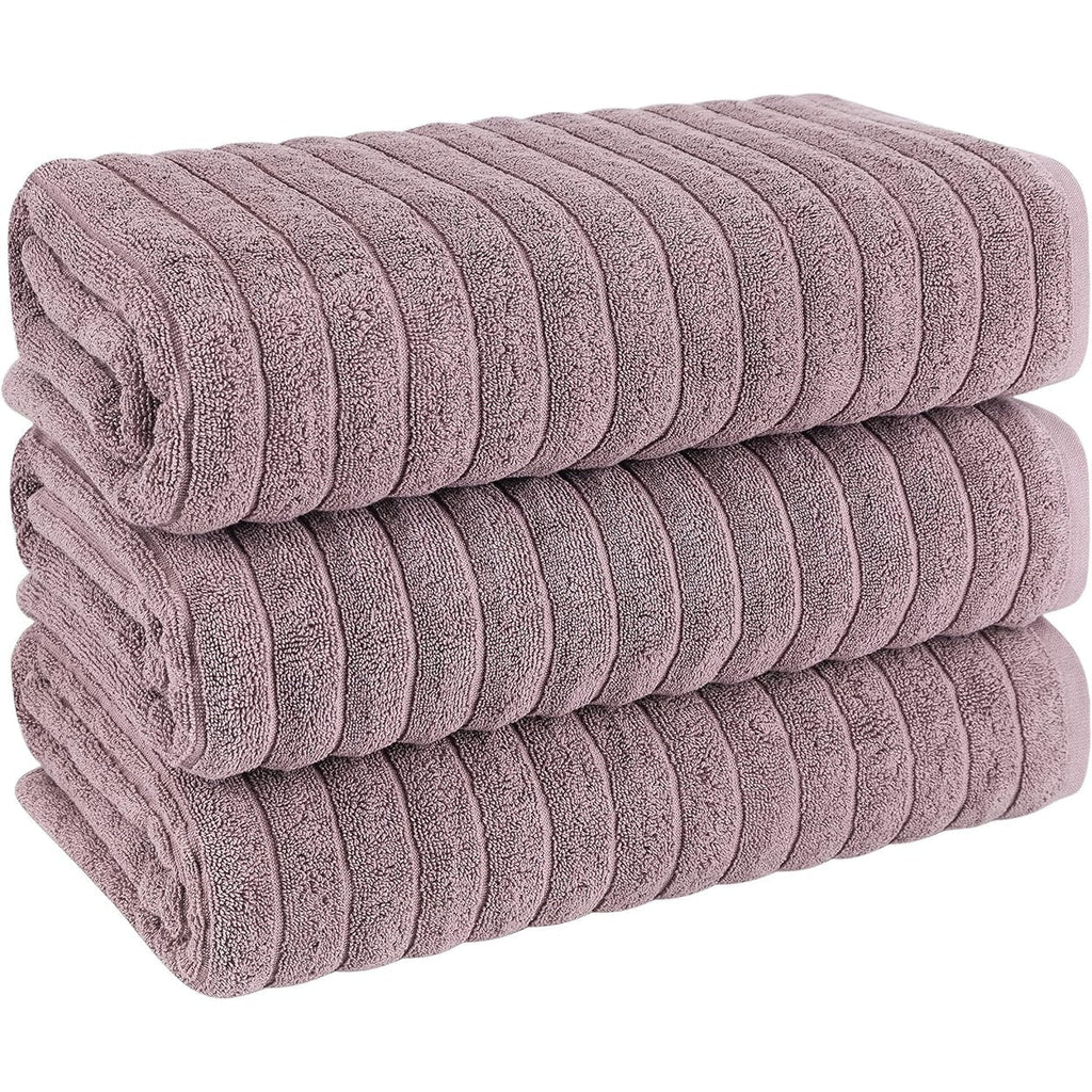 Serviettes turques classiques, ensemble de draps de bain en coton et serviettes côtelées surdimensionnées, ultra-douces et absorbantes, lot de 3 - 40 x 65