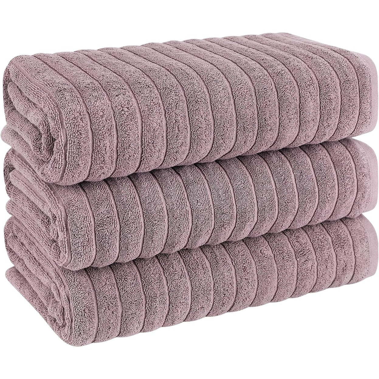 Serviettes turques classiques, ensemble de draps de bain en coton et serviettes côtelées surdimensionnées, ultra-douces et absorbantes, lot de 3 - 40 x 65
