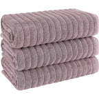 Serviettes turques classiques, ensemble de draps de bain en coton et serviettes côtelées surdimensionnées, ultra-douces et absorbantes, lot de 3 - 40 x 65