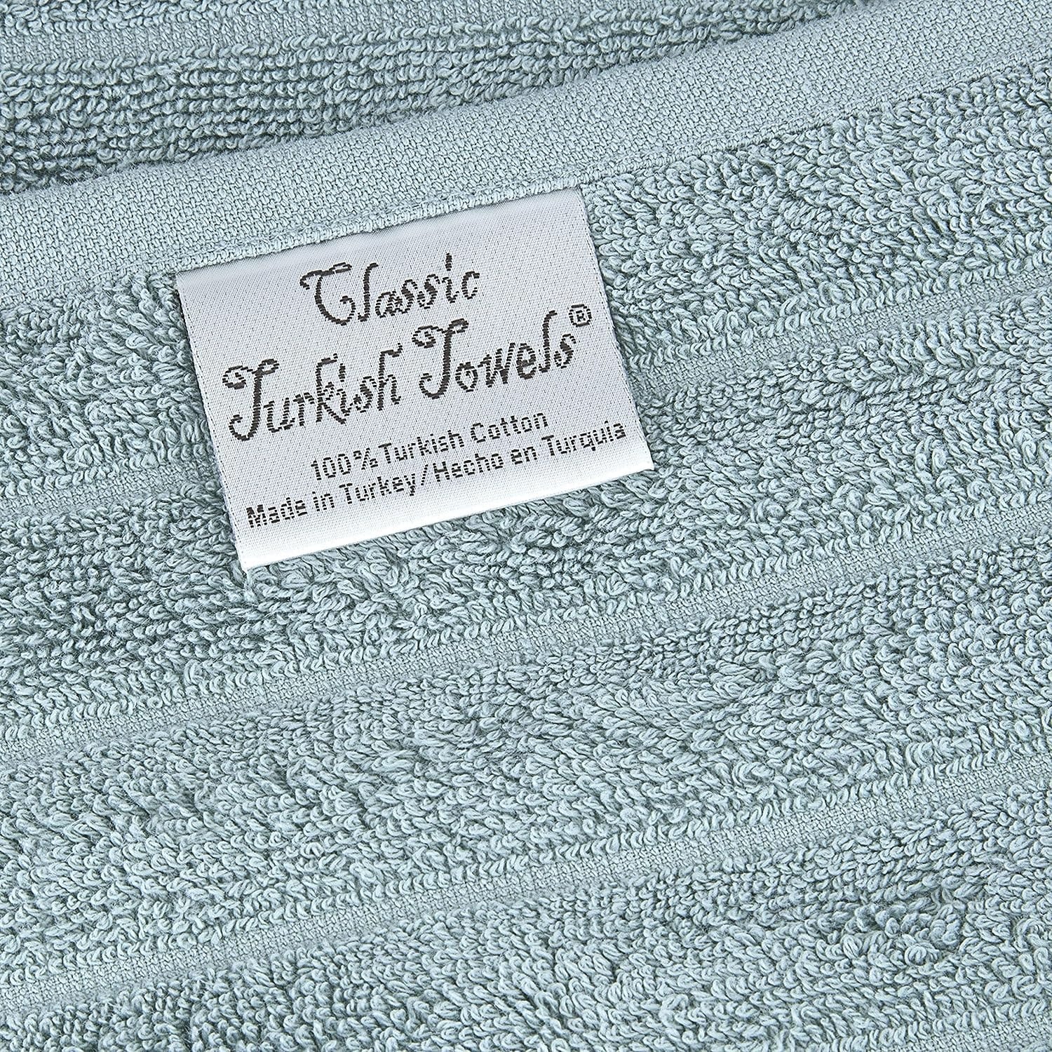 Serviettes turques classiques, ensemble de draps de bain en coton et serviettes côtelées surdimensionnées, ultra-douces et absorbantes, lot de 3 - 40 x 65
