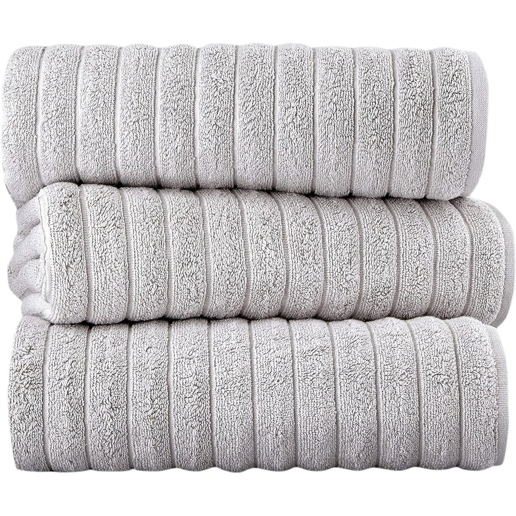 Serviettes turques classiques, ensemble de draps de bain en coton et serviettes côtelées surdimensionnées, ultra-douces et absorbantes, lot de 3 - 40 x 65