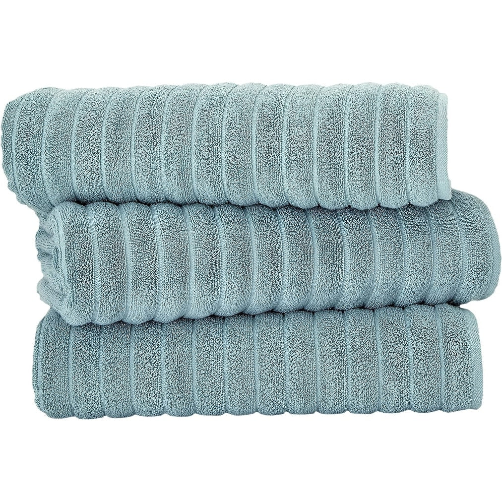 Serviettes turques classiques, ensemble de draps de bain en coton et serviettes côtelées surdimensionnées, ultra-douces et absorbantes, lot de 3 - 40 x 65