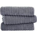 Serviettes turques classiques, ensemble de draps de bain en coton et serviettes côtelées surdimensionnées, ultra-douces et absorbantes, lot de 3 - 40 x 65