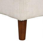 Canapé sectionnel classique en U 4 places avec coussins amovibles et pieds en bois massif pour salon ou bureau