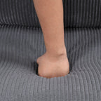 Canapé sectionnel classique en U 4 places avec coussins amovibles et pieds en bois massif pour salon ou bureau