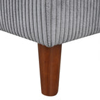 Canapé sectionnel classique en U 4 places avec coussins amovibles et pieds en bois massif pour salon ou bureau