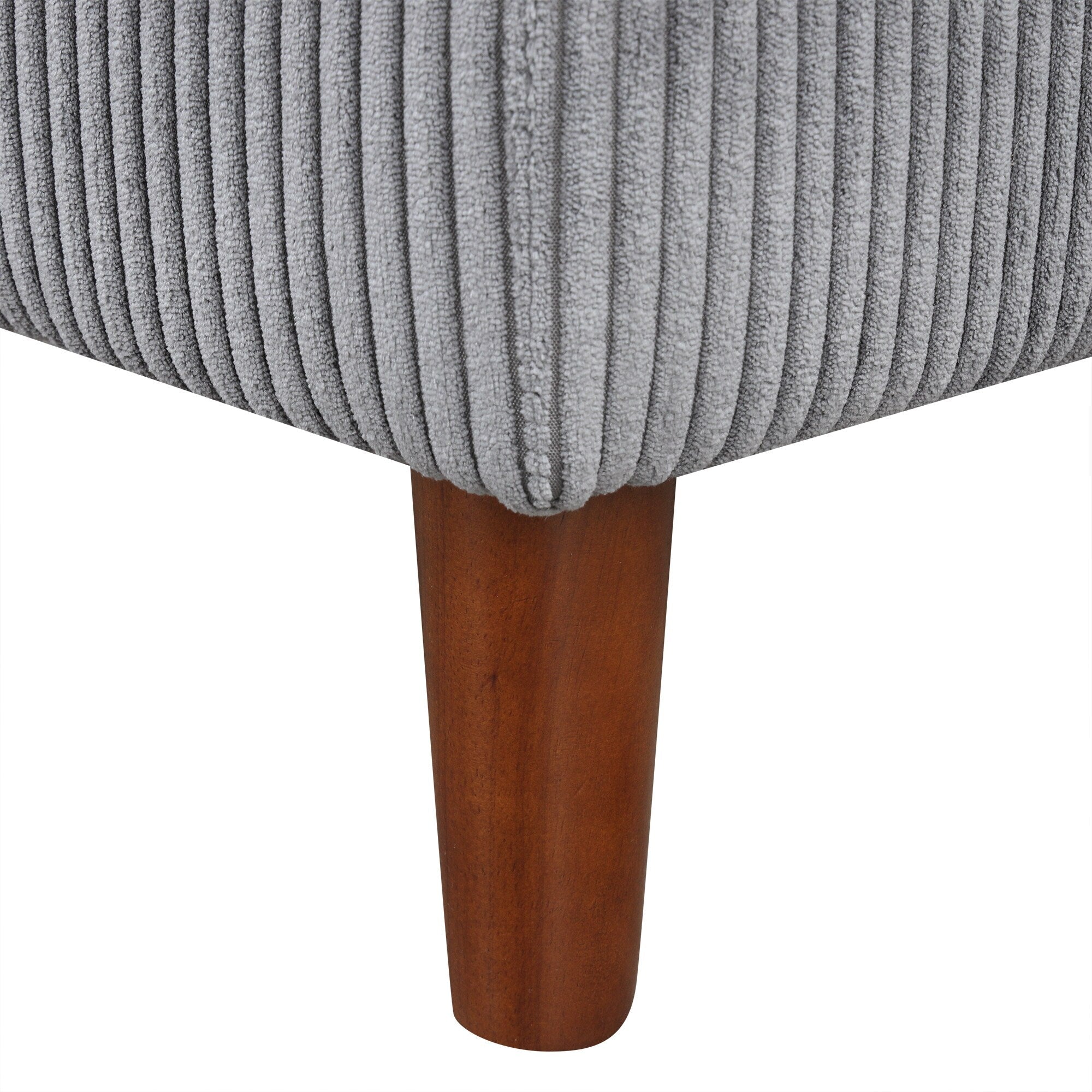 Canapé sectionnel classique en U 4 places avec coussins amovibles et pieds en bois massif pour salon ou bureau