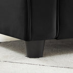 Canapé classique en velours avec cadre en bois dur, canapé rembourré, accoudoirs arrondis