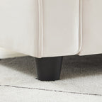 Canapé classique en velours avec cadre en bois dur, canapé rembourré, accoudoirs arrondis