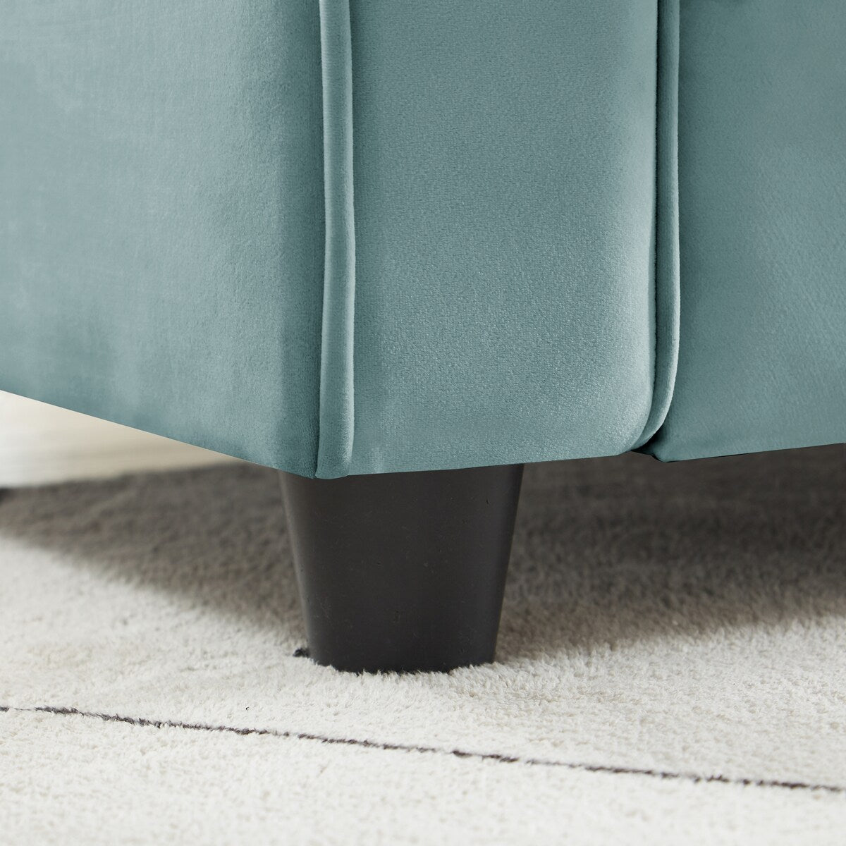 Canapé classique en velours avec cadre en bois dur, canapé rembourré, accoudoirs arrondis