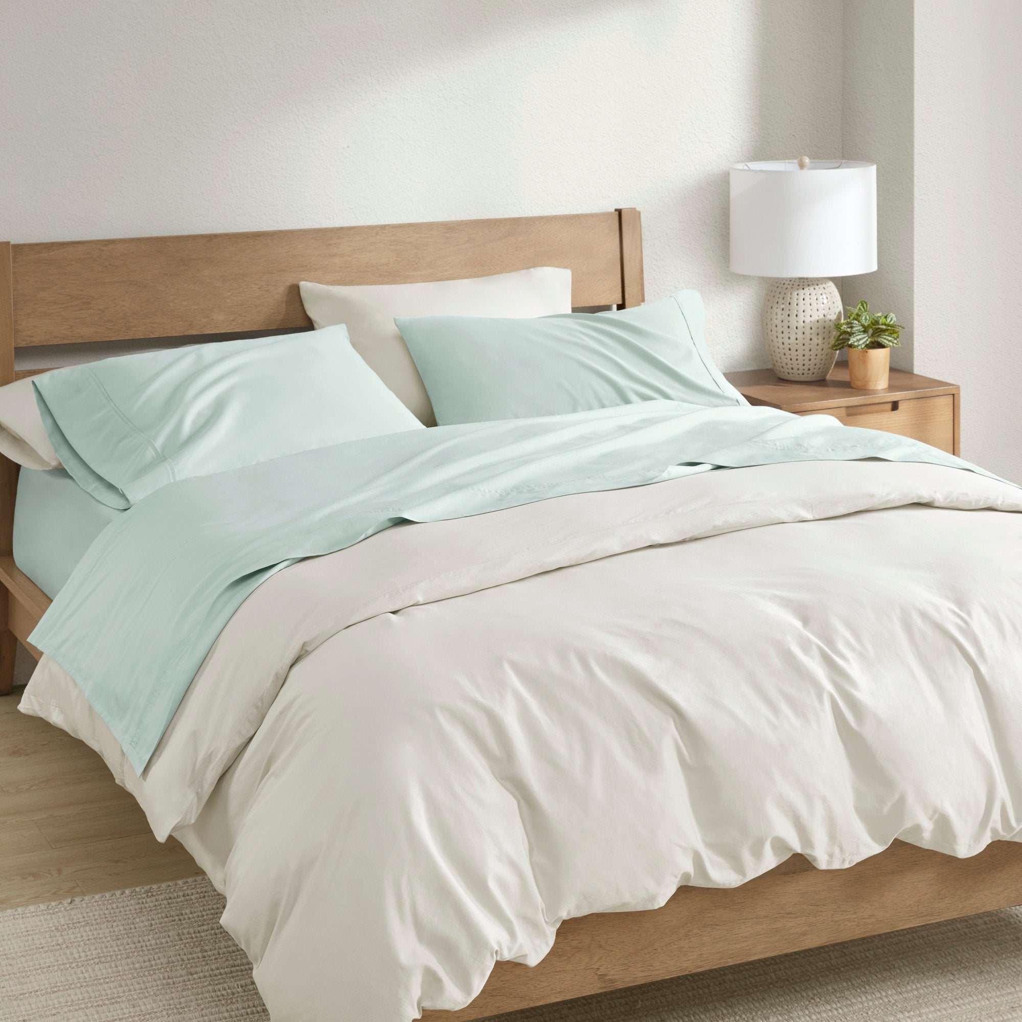 Ensemble de draps en coton Clean Spaces 300TC BCI