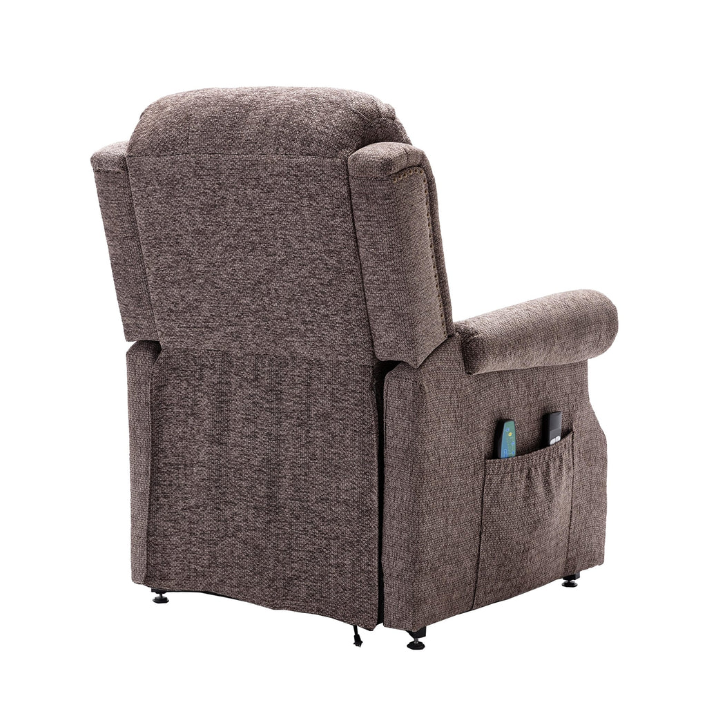 Fauteuil inclinable électrique Clihome en tissu chenille tricoté avec massage