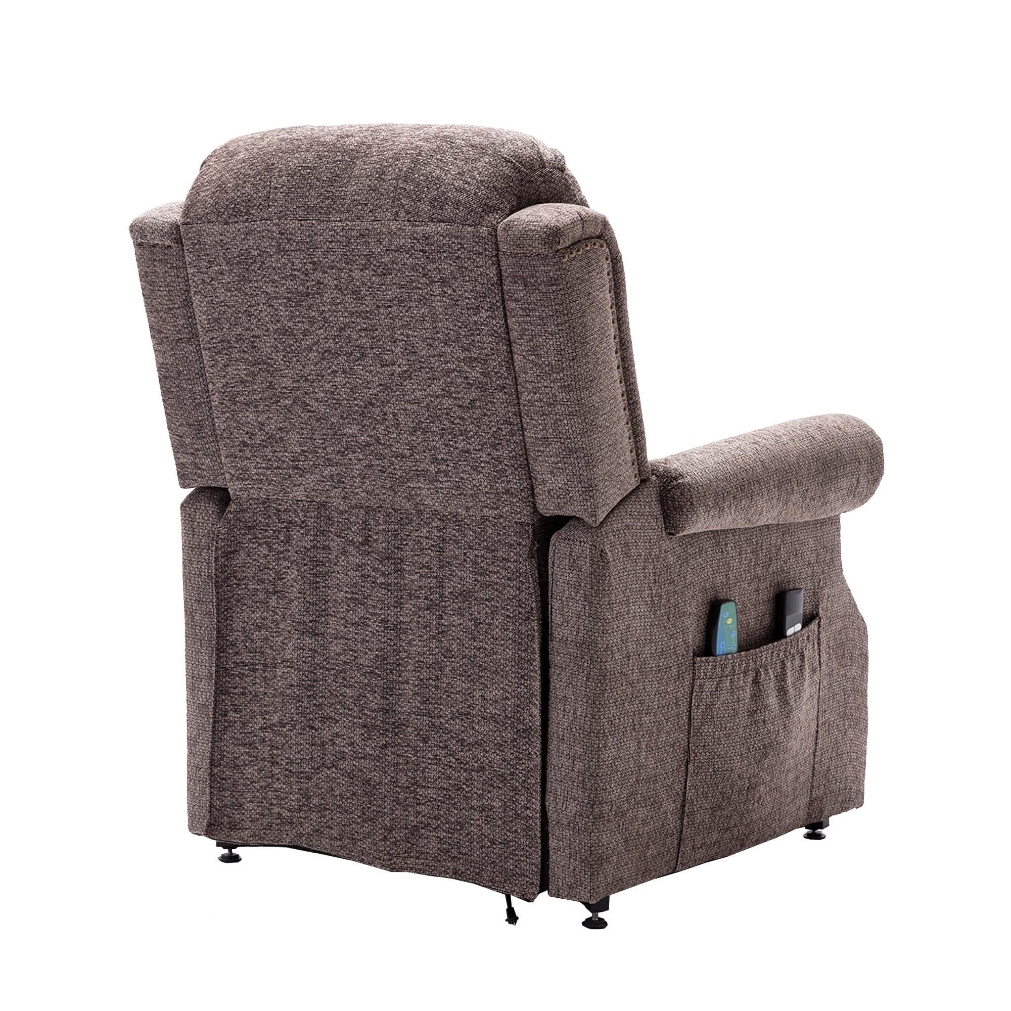 Fauteuil inclinable électrique Clihome en tissu chenille tricoté avec massage