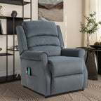 Fauteuil inclinable électrique Clihome en tissu chenille avec fonction massage