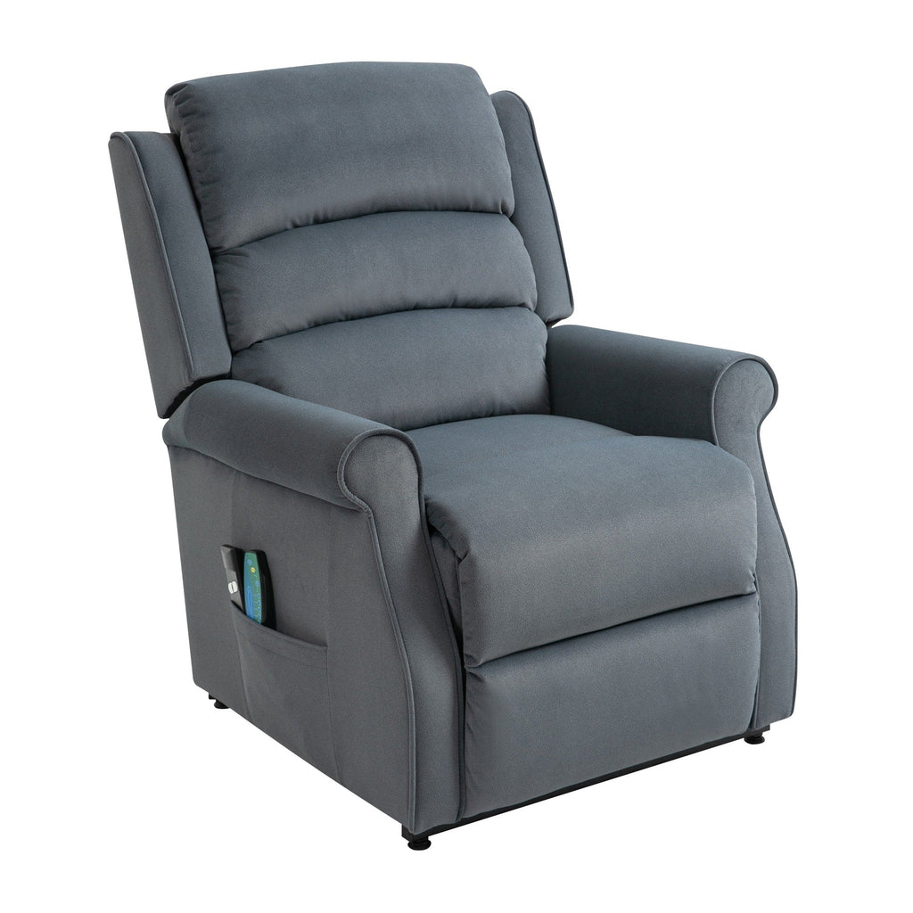 Fauteuil inclinable électrique Clihome en tissu chenille avec fonction massage