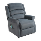 Fauteuil inclinable électrique Clihome en tissu chenille avec fonction massage