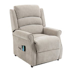 Fauteuil inclinable électrique Clihome en tissu chenille avec fonction massage
