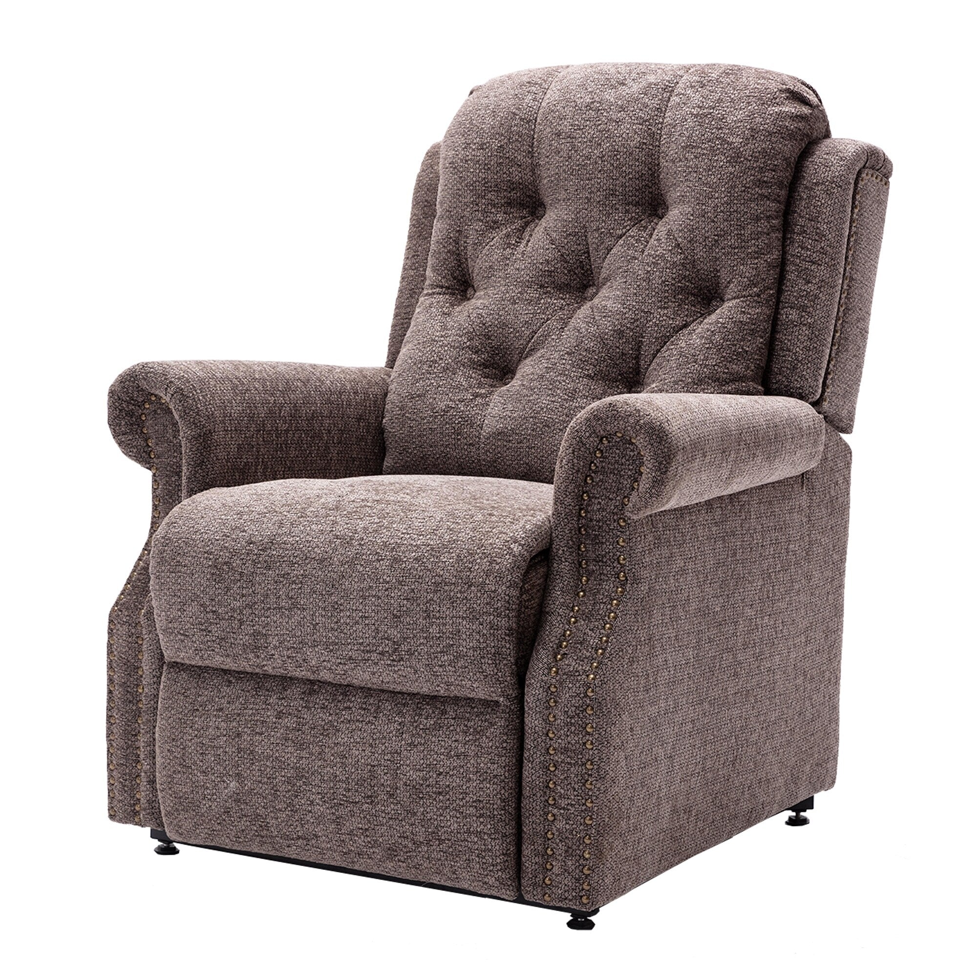 Fauteuil inclinable électrique Clihome en tissu chenille tricoté avec massage