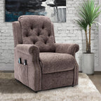 Fauteuil inclinable électrique Clihome en tissu chenille tricoté avec massage