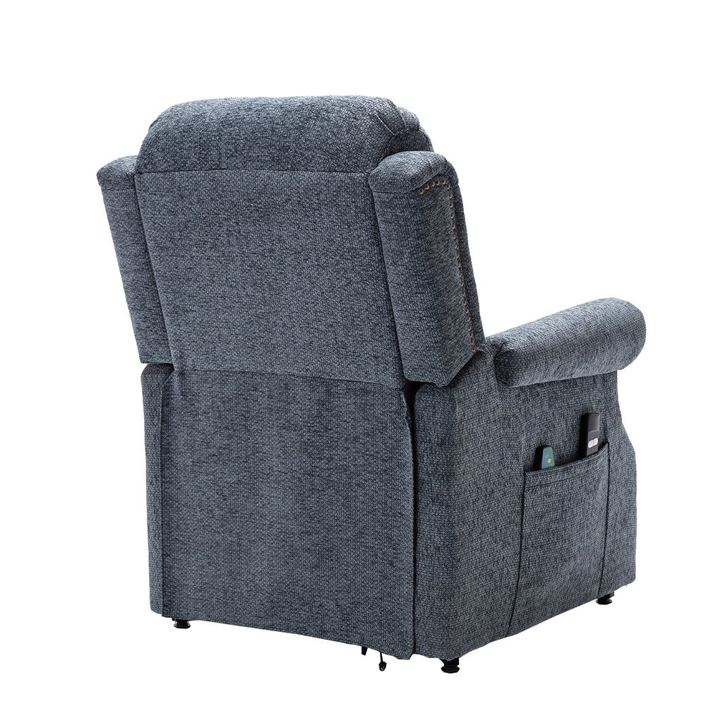 Fauteuil inclinable électrique Clihome en tissu chenille tricoté avec massage
