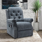 Fauteuil inclinable électrique Clihome en tissu chenille tricoté avec massage