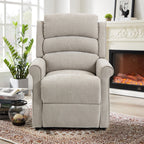 Fauteuil inclinable électrique Clihome en tissu chenille avec fonction massage