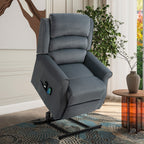 Fauteuil inclinable électrique Clihome en tissu chenille avec fonction massage