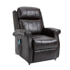 Fauteuil inclinable électrique Clihome en similicuir pour personnes âgées avec fonction massage
