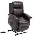 Fauteuil inclinable électrique Clihome en similicuir pour personnes âgées avec fonction massage
