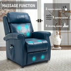Fauteuil inclinable électrique Clihome en similicuir pour personnes âgées avec fonction massage