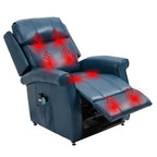 Fauteuil inclinable électrique Clihome en similicuir pour personnes âgées avec fonction massage