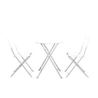 Ensemble bistrot d'extérieur 3 pièces en acier de qualité supérieure Clihome