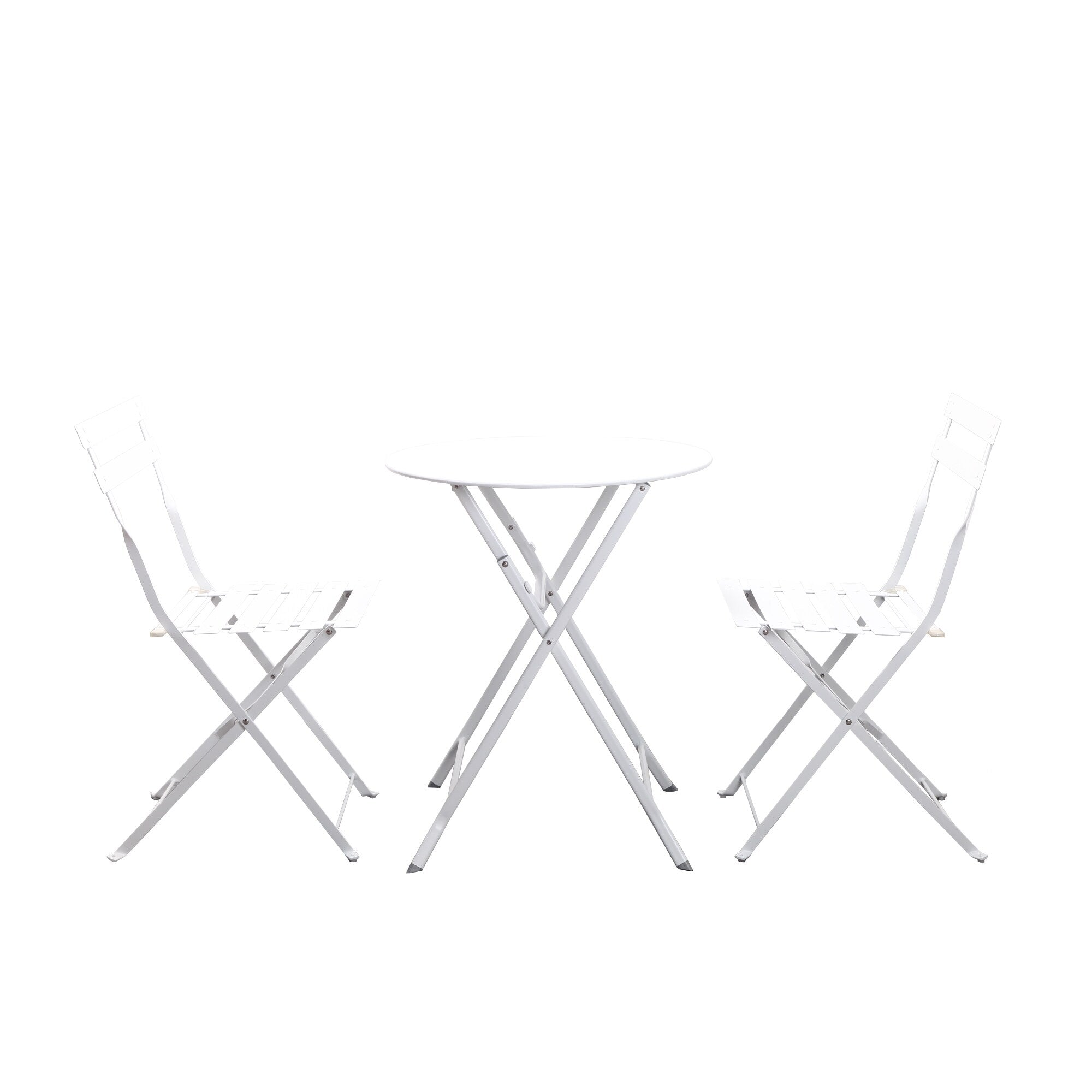 Ensemble bistrot d'extérieur 3 pièces en acier de qualité supérieure Clihome