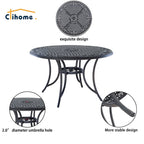 Ensemble de salle à manger d'extérieur Clihome 5 pièces en aluminium moulé pour patio