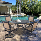 Ensemble de salle à manger d'extérieur Clihome 5 pièces en aluminium moulé pour patio