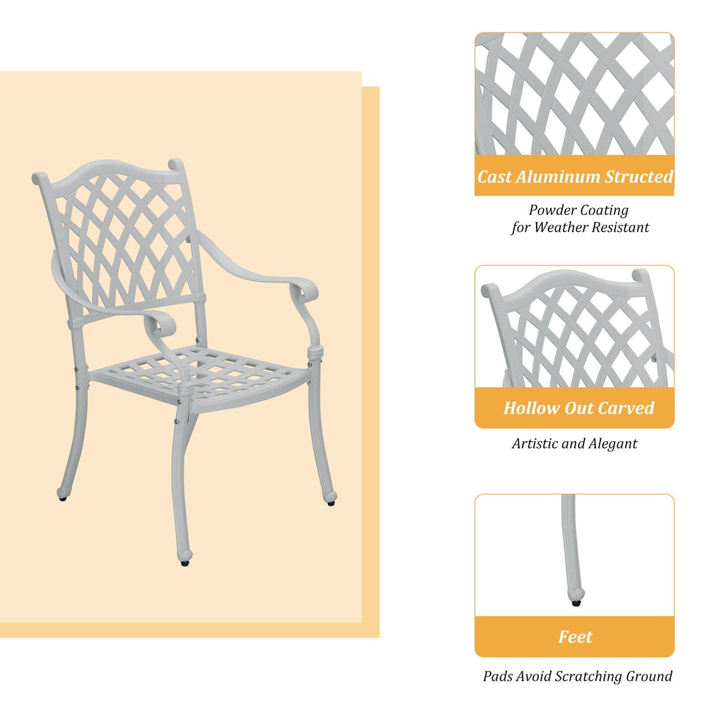 Ensemble de salle à manger d'extérieur Clihome 5 pièces en fonte d'aluminium
