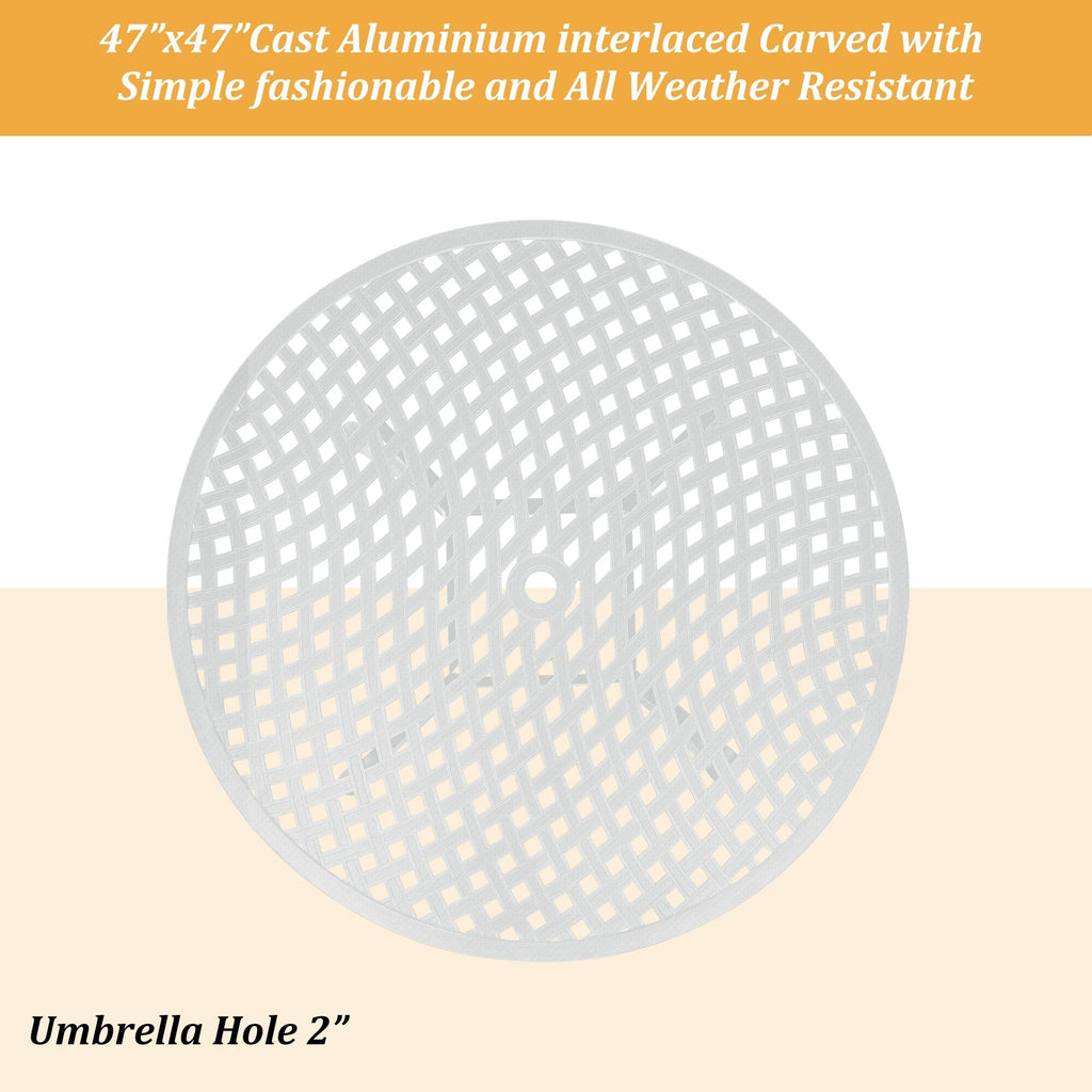 Ensemble de salle à manger d'extérieur Clihome 5 pièces en fonte d'aluminium