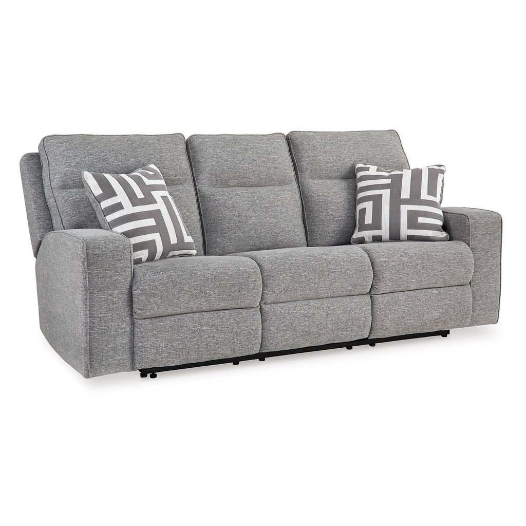 Canapé inclinable électrique Cloe, gris Performance Nuvella, 2 oreillers 88 pouces