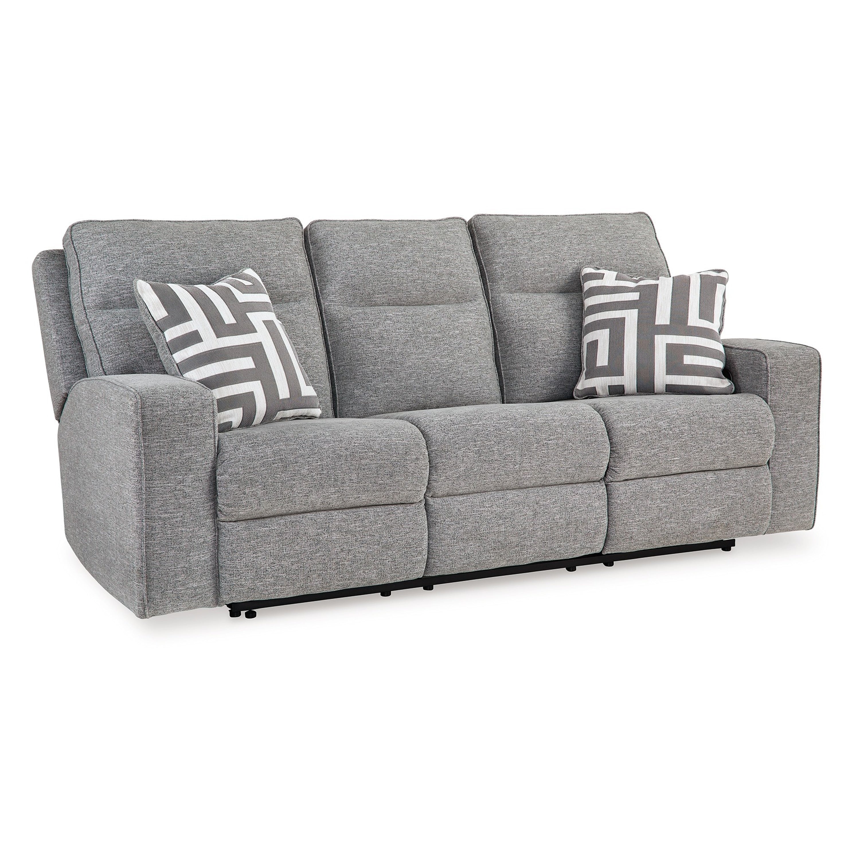 Canapé inclinable électrique Cloe, gris Performance Nuvella, 2 oreillers 88 pouces