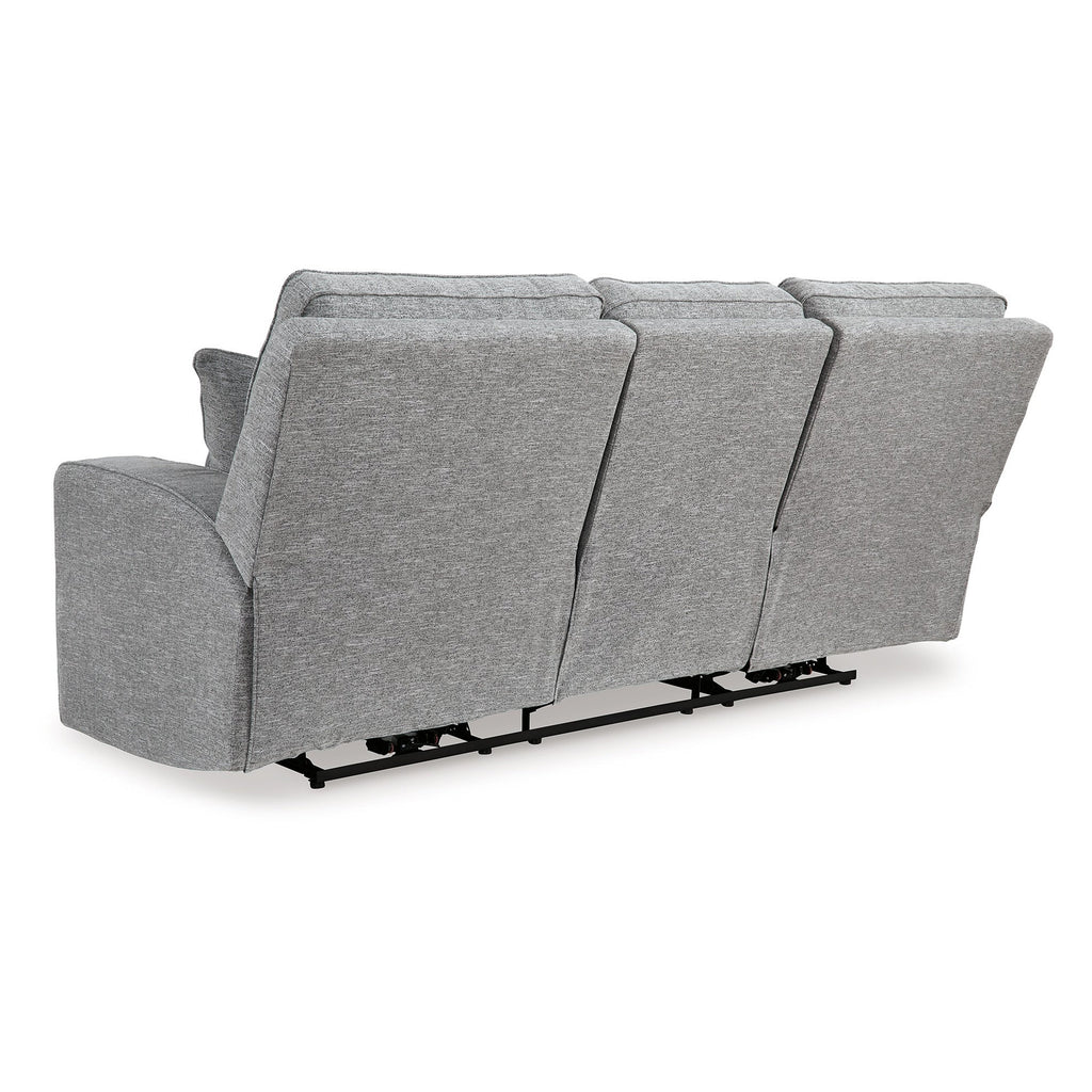 Canapé inclinable électrique Cloe, gris Performance Nuvella, 2 oreillers 88 pouces